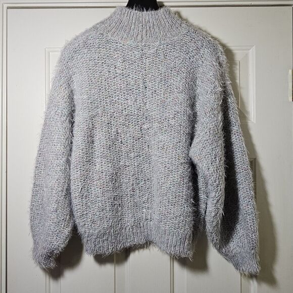 Joie Markita Fuzzy Funnel Neck Balloon Sleeve Pastel Colored Sweater SZ Small - Picture 6 of 8